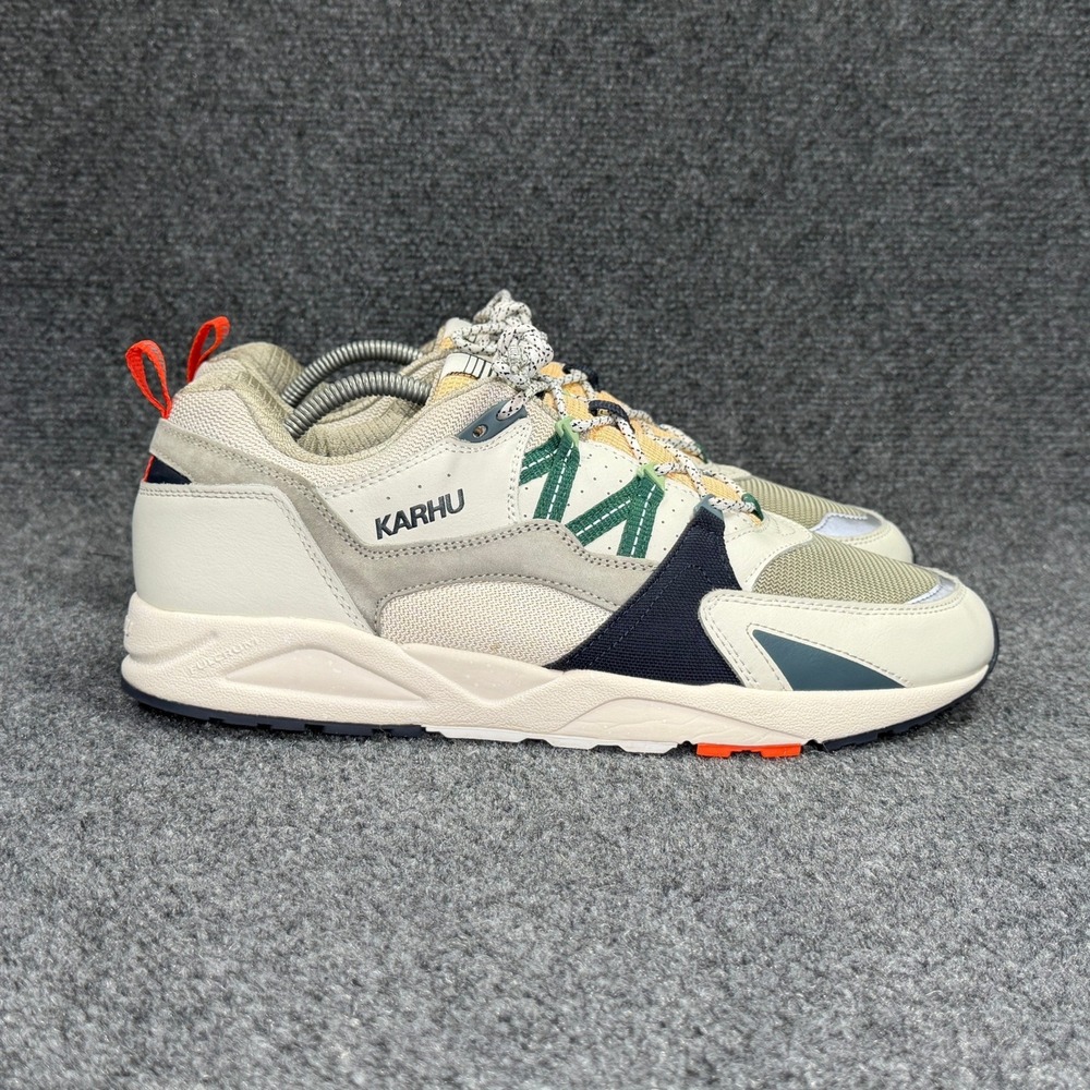 Karhu Fusion 2.0 Athletic Shoes Men's 13 Lily White Foliage Green Retro Trainers